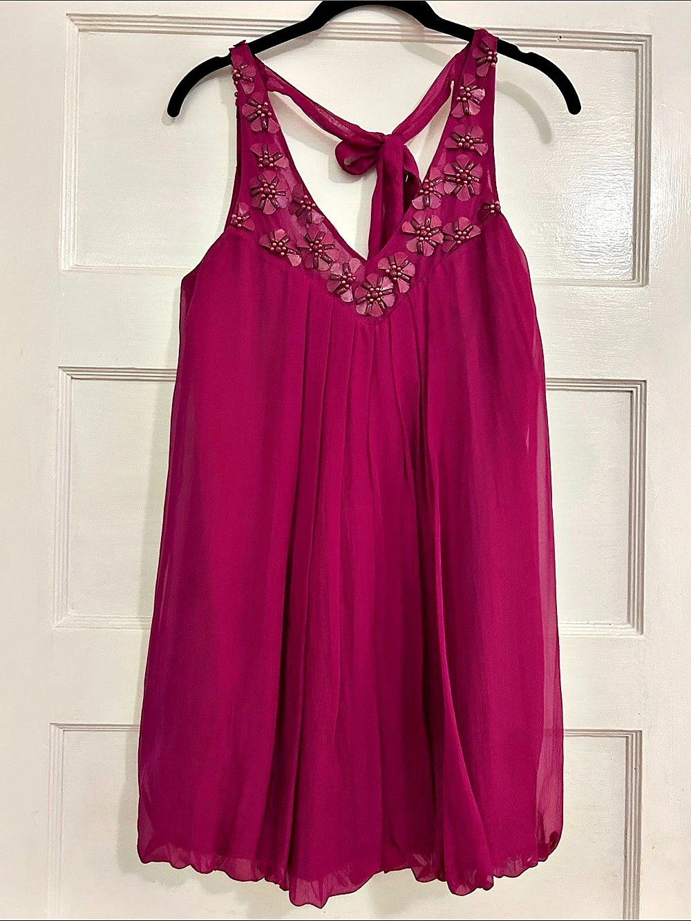 Rebecca Taylor Silk Sleeveless Mini Cami Dress